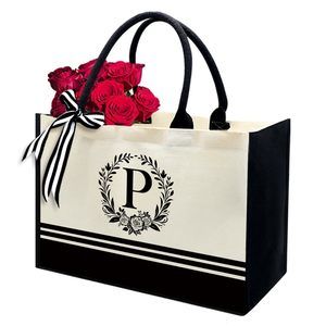 Personalized Initial Canvas Tote Bags, Monogrammed Tote Bag Gifts ;)